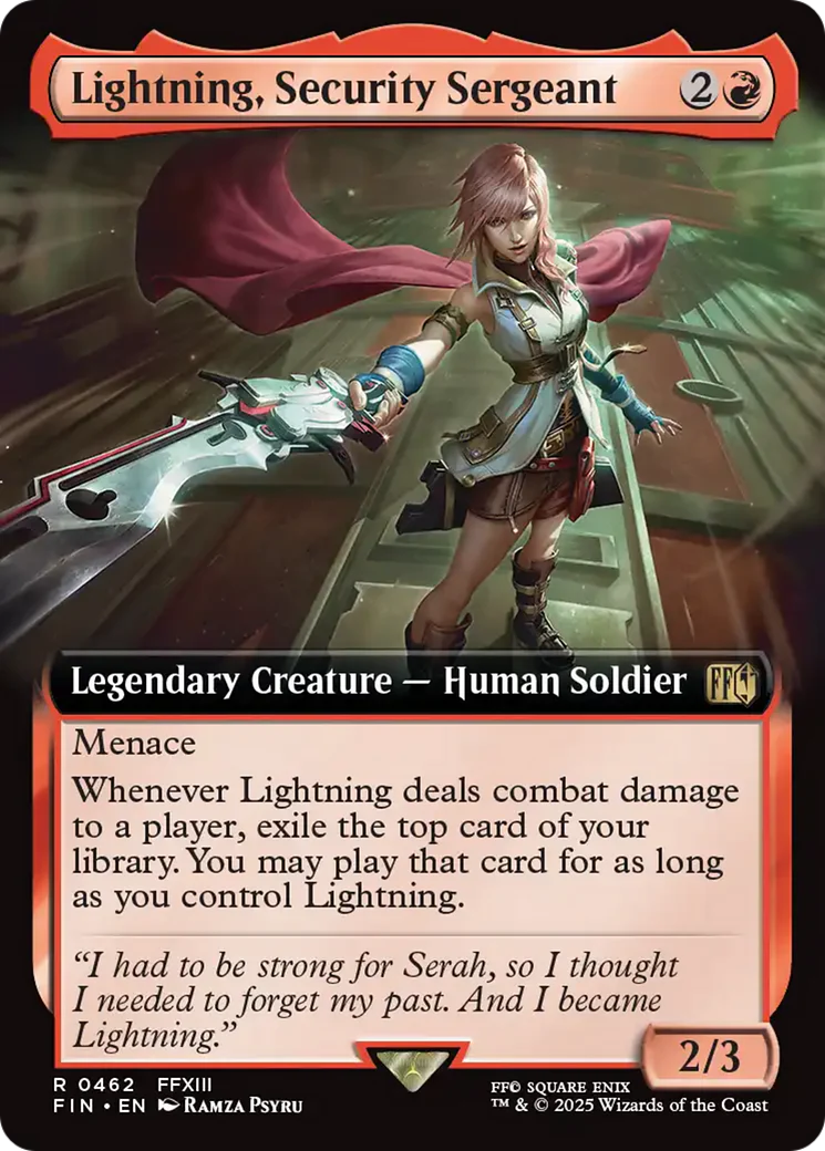 FOIL Lightning, Security Sergeant (FIN-462) - FINAL FANTASY - Magic The Gathering