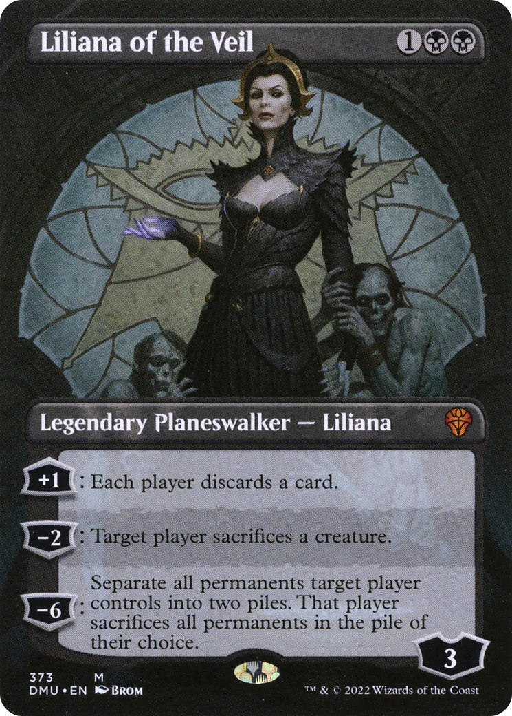 FOIL Liliana of the Veil (Borderless) (DMU-373) - Dominaria United - Magic The Gathering
