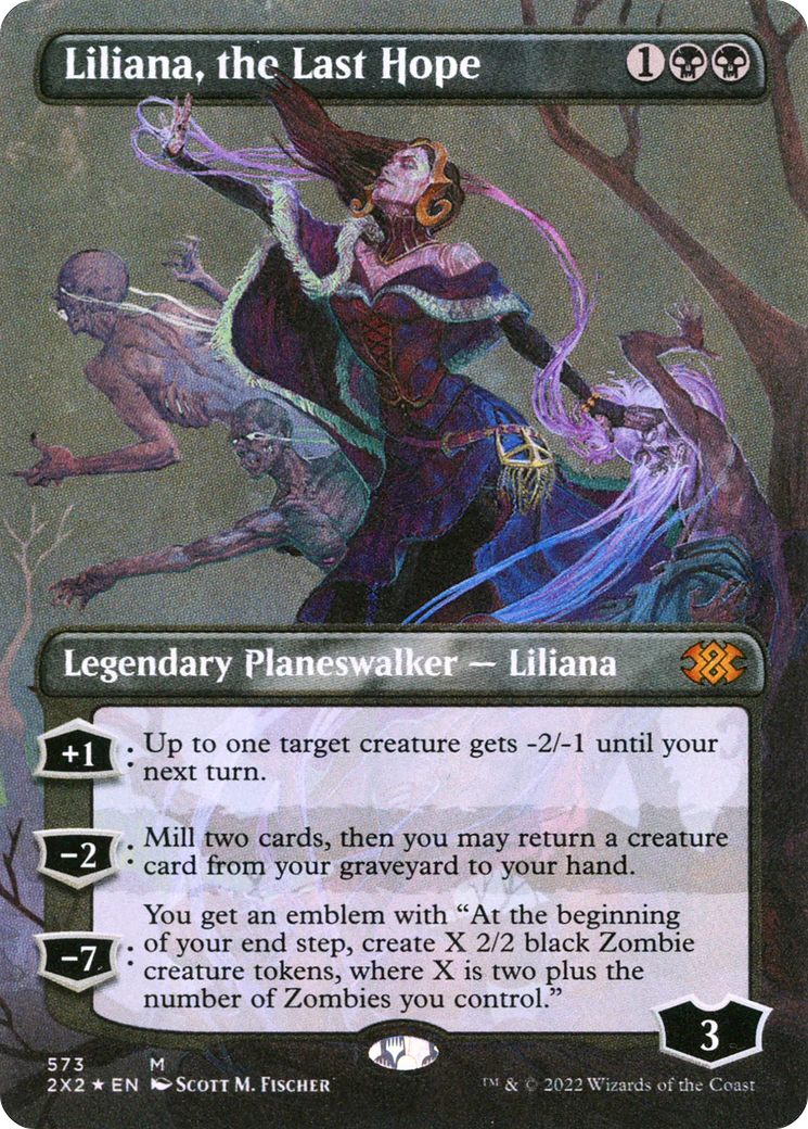 FOIL Liliana, the Last Hope (Textured Foil) (2X2-573) - Double Masters 2022 - Magic The Gathering