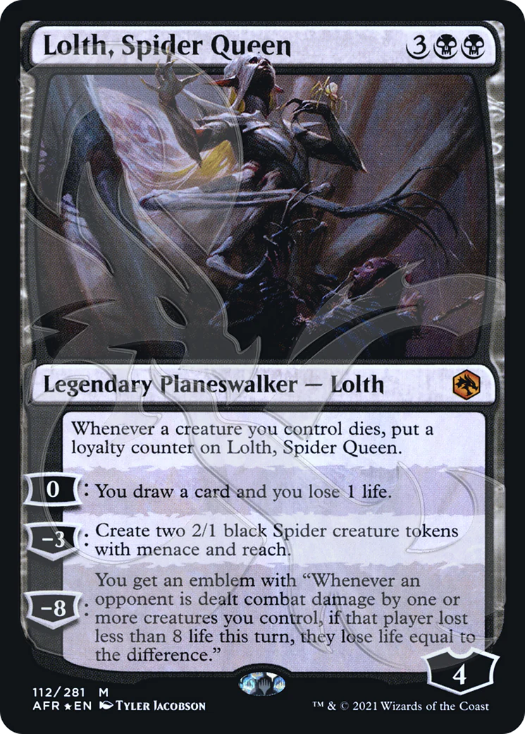 FOIL Lolth, Spider Queen (AFR&-112A) - Adventures in the Forgotten Realms Promos - Magic The Gathering