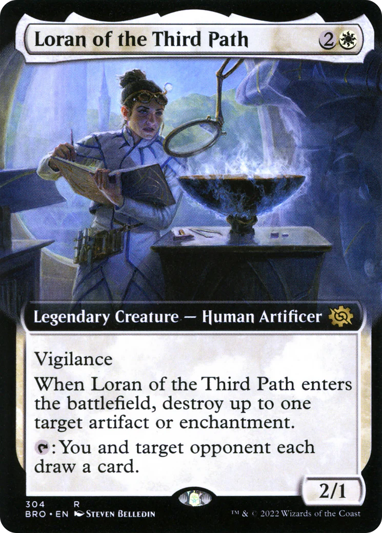 FOIL Loran of the Third Path (Extended Art) (BRO-304) - The Brothers' War - Magic The Gathering