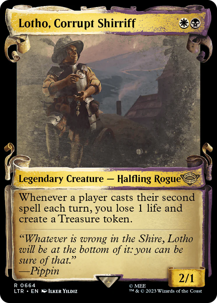 FOIL Lotho, Corrupt Shirriff (Showcase Scrolls) (LTR-664) - The Lord of the Rings: Tales of Middle-earth - Magic The Gathering