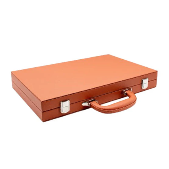 LPG Classics Leather Backgammon Set - Brown - Image 3