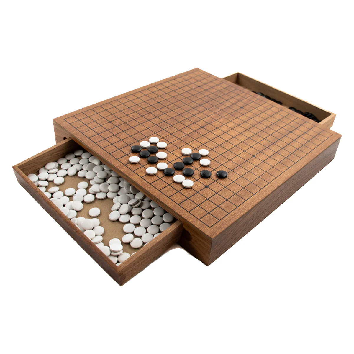 LPG Wooden Weiqi / Go Set - 30 cm Board with Drawers - Image 2