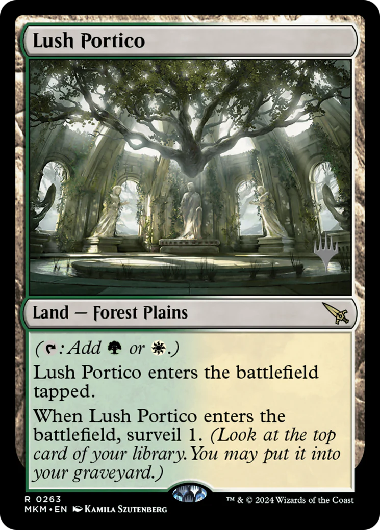FOIL Lush Portico (PPMKM-263P) - Murders at Karlov Manor Promos - Magic The Gathering