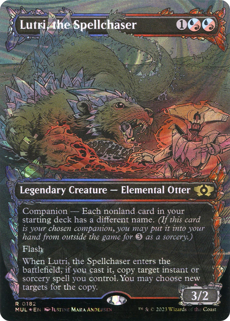 FOIL Lutri, the Spellchaser (Halo Foil) (MUL-182) - Multiverse Legends - Magic The Gathering