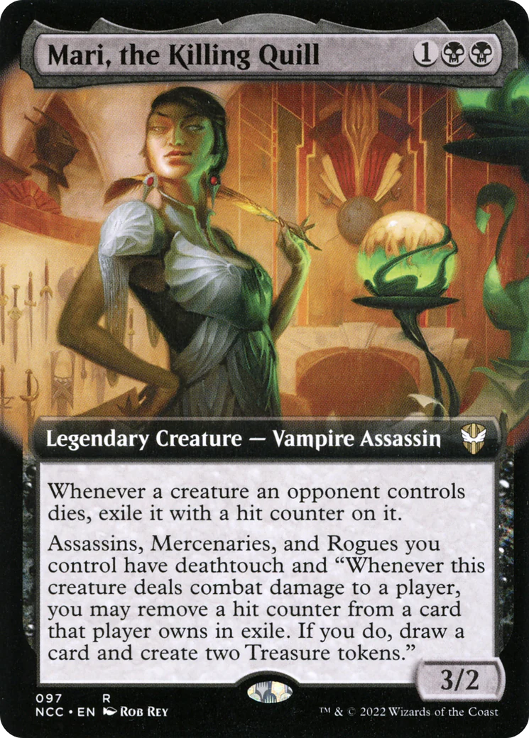 Mari, the Killing Quill (Extended Art) (NCC-097) - New Capenna Commander - Magic The Gathering