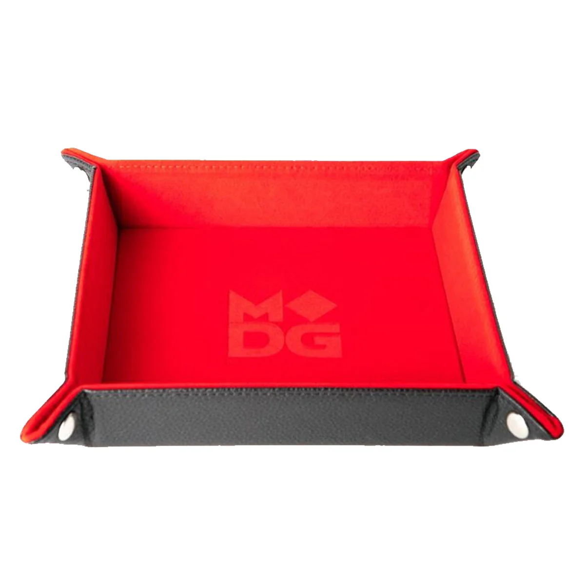 MDG Velvet Folding Dice Tray - Red (10"x10") - Image 2