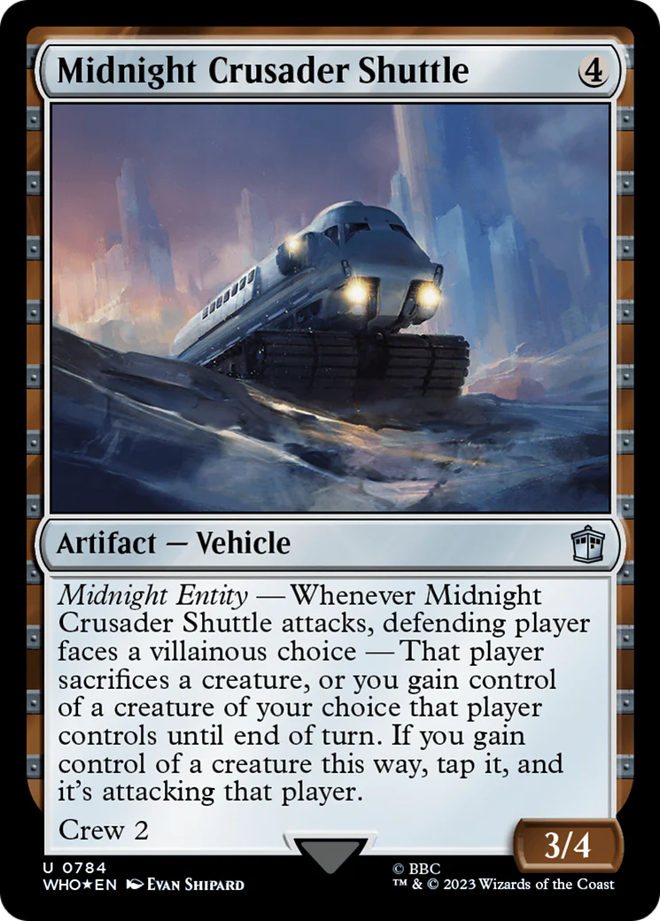 FOIL Midnight Crusader Shuttle (Surge Foil) (WHO-784) - Doctor Who - Magic The Gathering