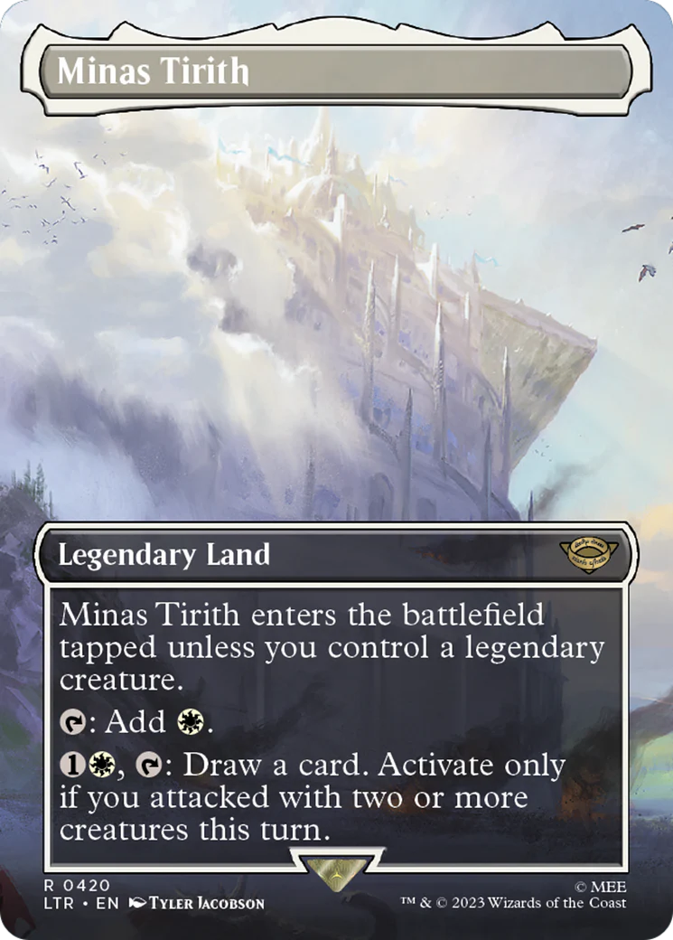 Minas Tirith (0420) (Borderless) (LTR-420) - The Lord of the Rings: Tales of Middle-earth - Magic The Gathering
