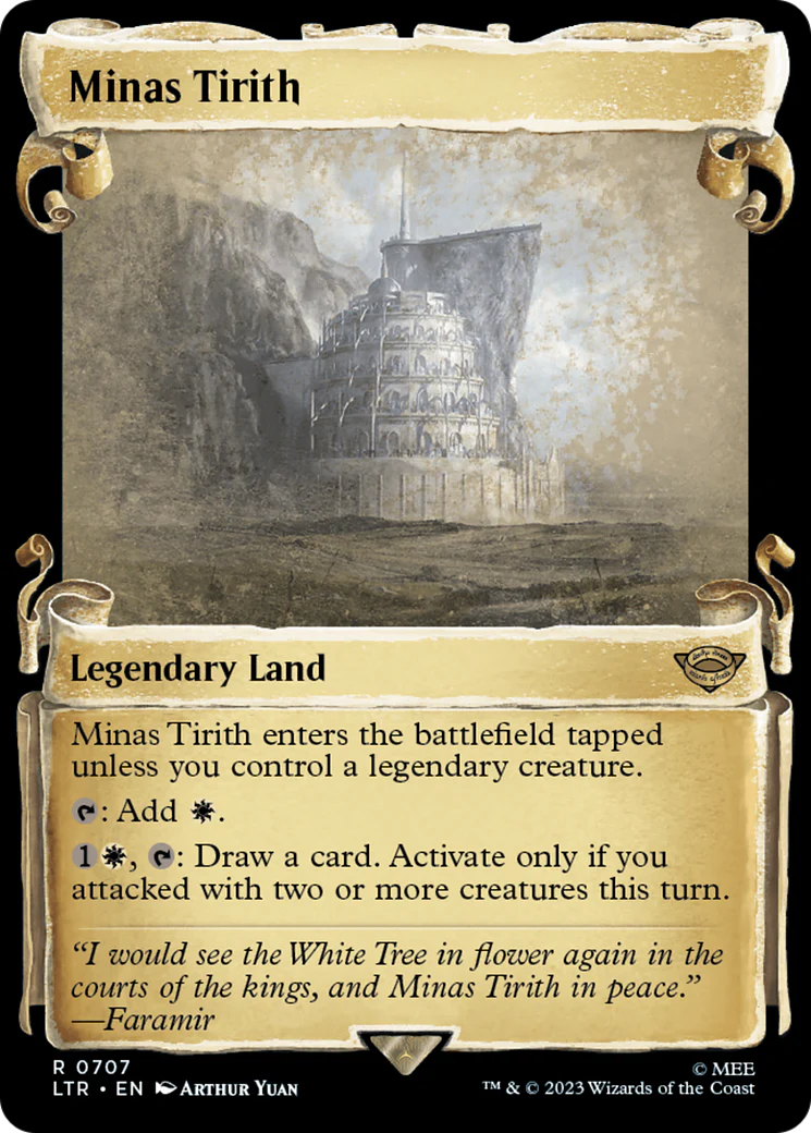 FOIL Minas Tirith (Showcase Scrolls) (LTR-707) - The Lord of the Rings: Tales of Middle-earth - Magic The Gathering