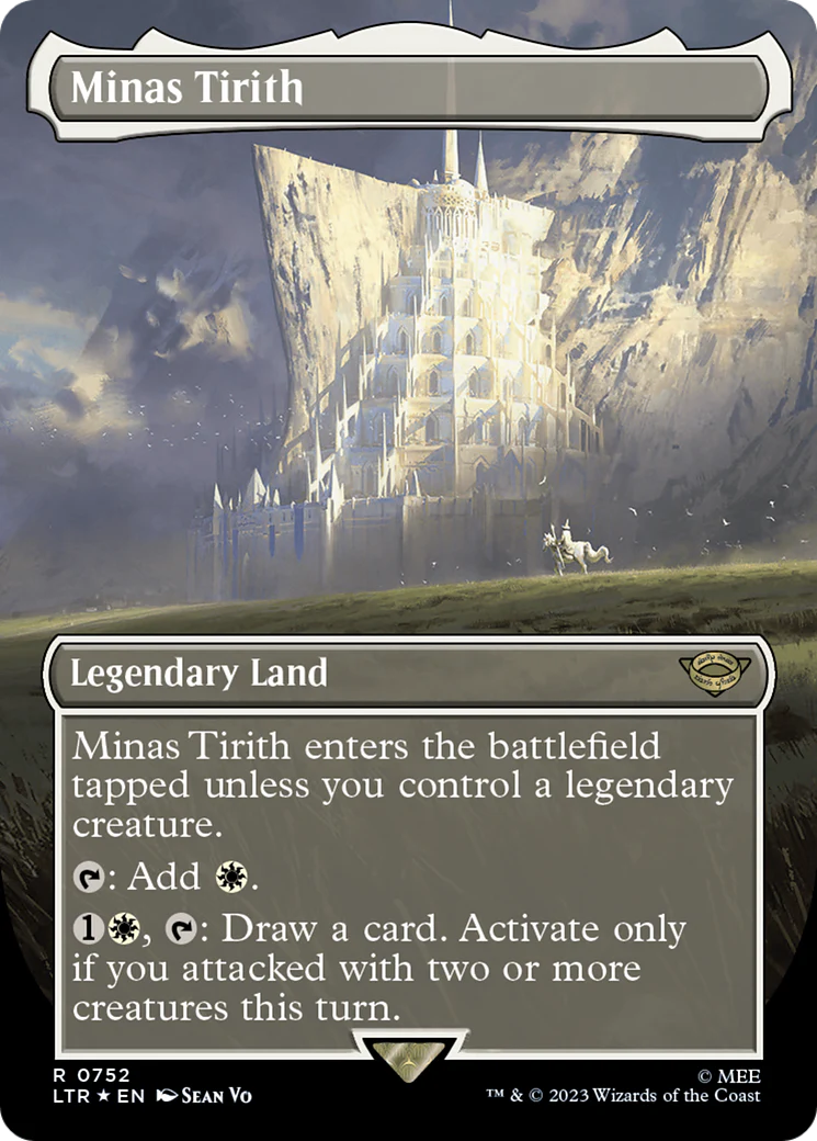 FOIL Minas Tirith (Borderless) (Surge Foil) (LTR-752) - The Lord of the Rings: Tales of Middle-earth - Magic The Gathering