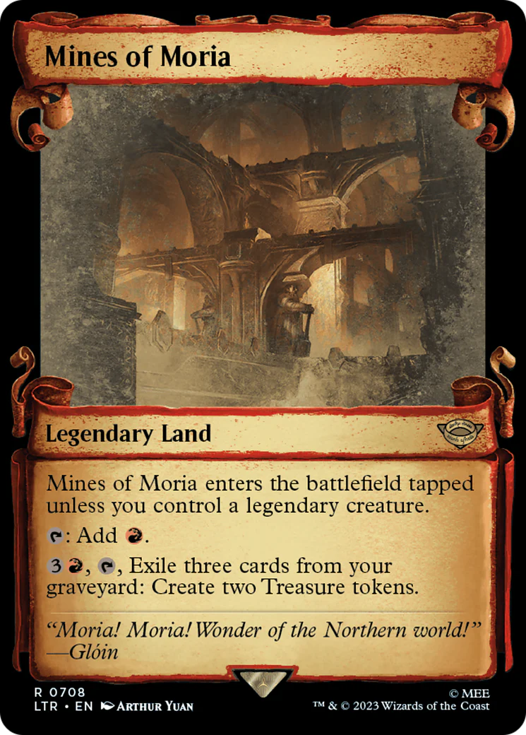 FOIL Mines of Moria (Showcase Scrolls) (LTR-708) - The Lord of the Rings: Tales of Middle-earth - Magic The Gathering