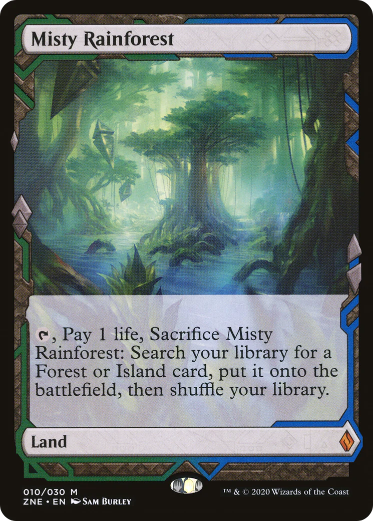 FOIL Misty Rainforest (ZNE-010) - Zendikar Rising Expeditions - Magic The Gathering