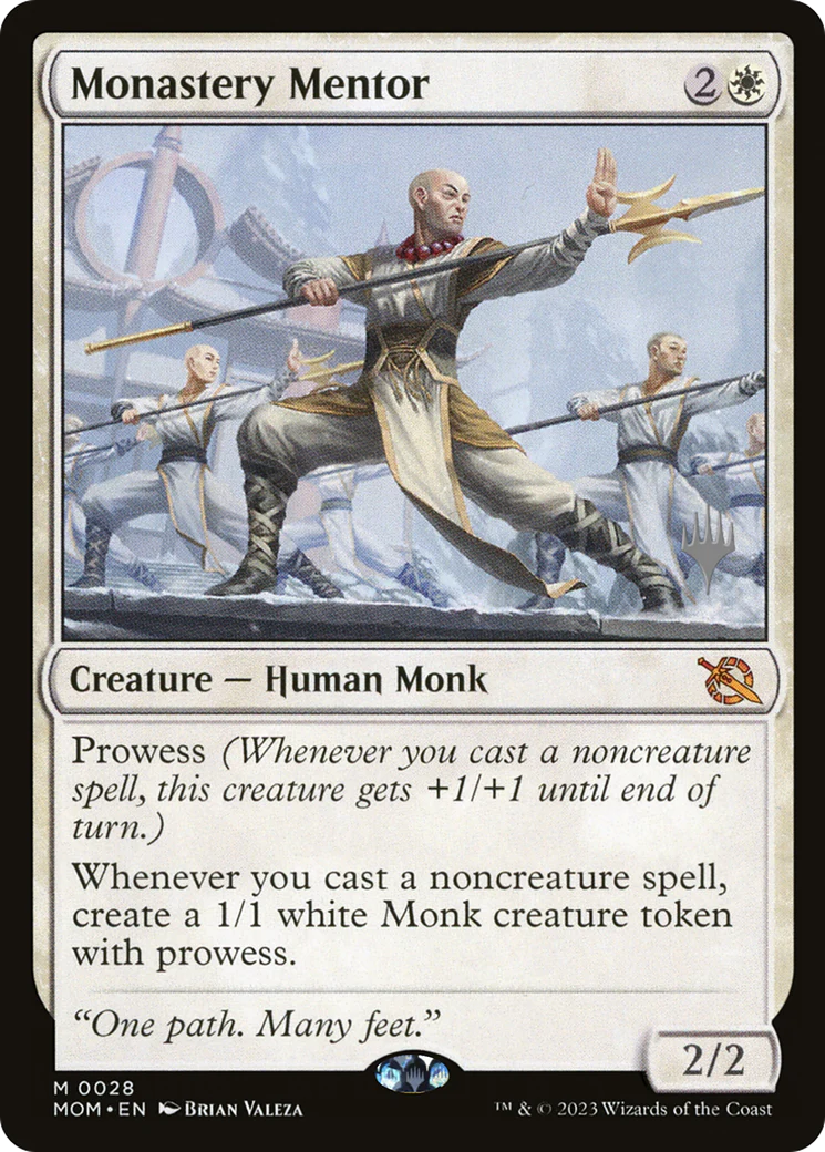FOIL Monastery Mentor (PPMOM-028) - March of the Machine Promos - Magic The Gathering