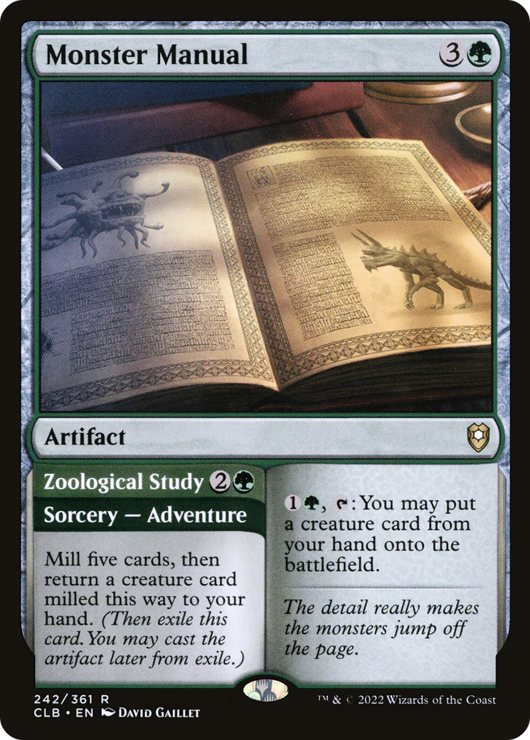 FOIL Monster Manual (CLB-242) - Commander Legends: Battle for Baldur's Gate - Magic The Gathering