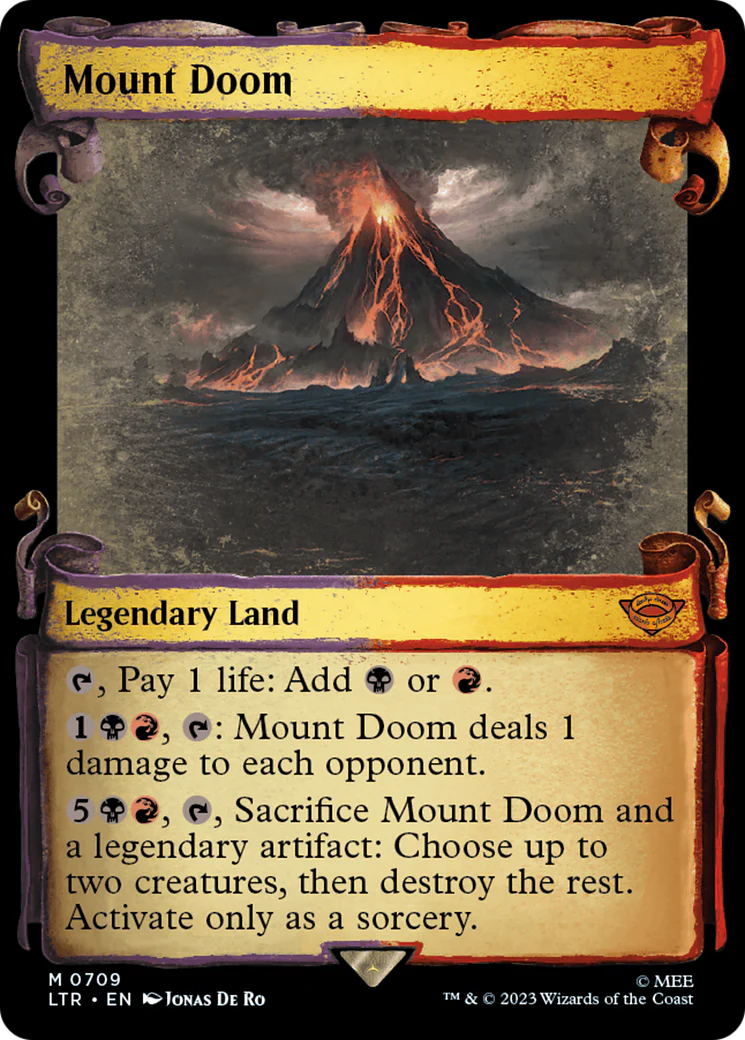 FOIL Mount Doom (Showcase Scrolls) (LTR-709) - The Lord of the Rings: Tales of Middle-earth - Magic The Gathering