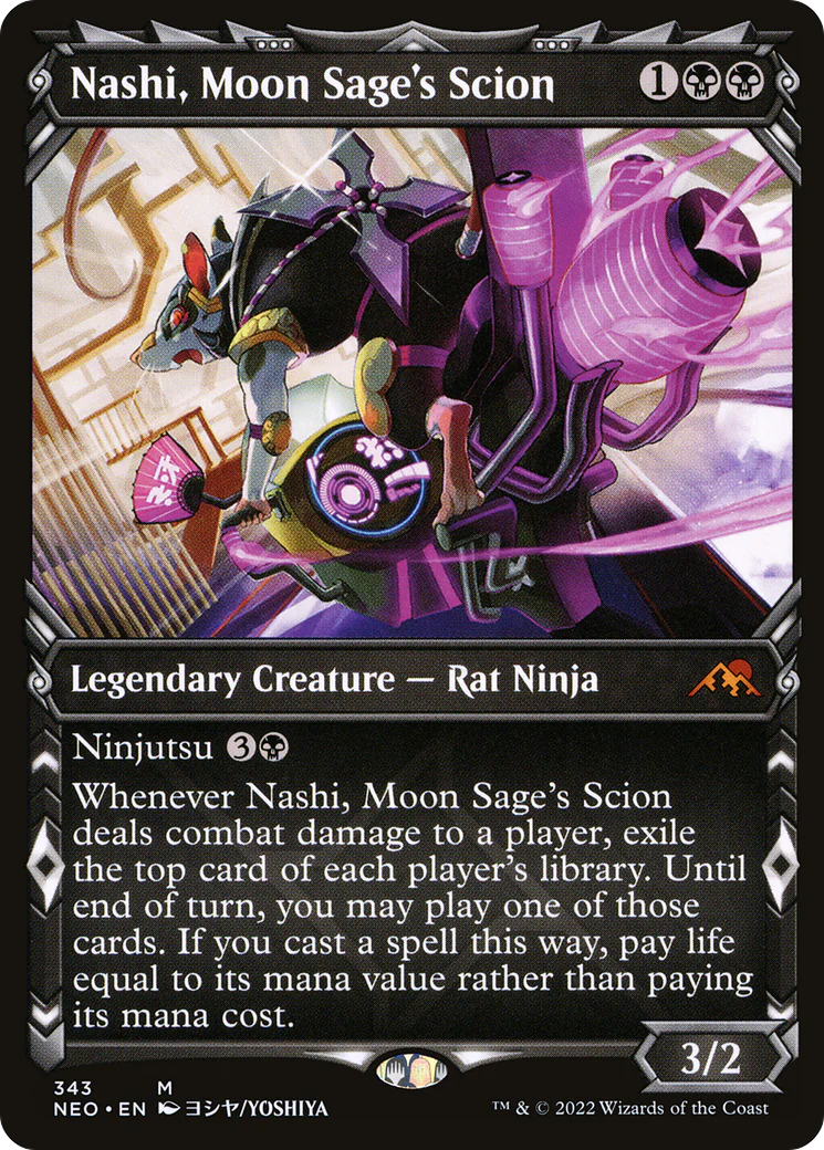 Nashi, Moon Sage's Scion (Showcase) (NEO-343) - Kamigawa: Neon Dynasty - Magic The Gathering