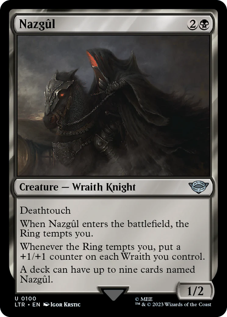 FOIL Nazgul (0100) (LTR-100) - The Lord of the Rings: Tales of Middle-earth - Magic The Gathering