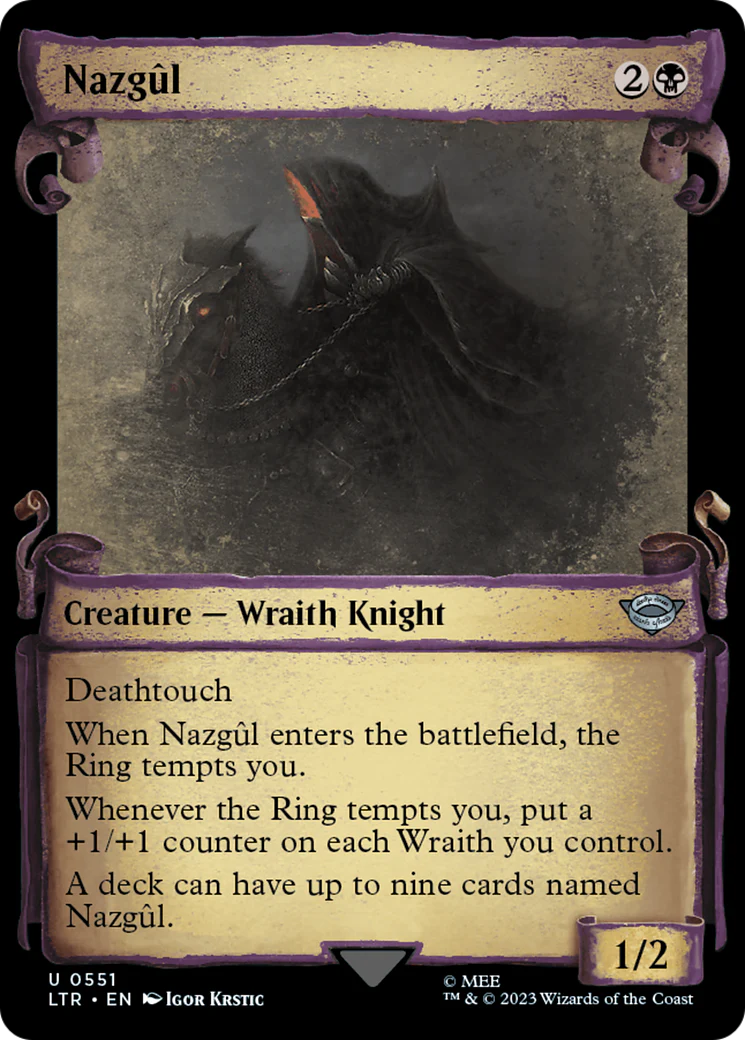 Nazgul (0551) (Showcase Scrolls) (LTR-551) - The Lord of the Rings: Tales of Middle-earth - Magic The Gathering
