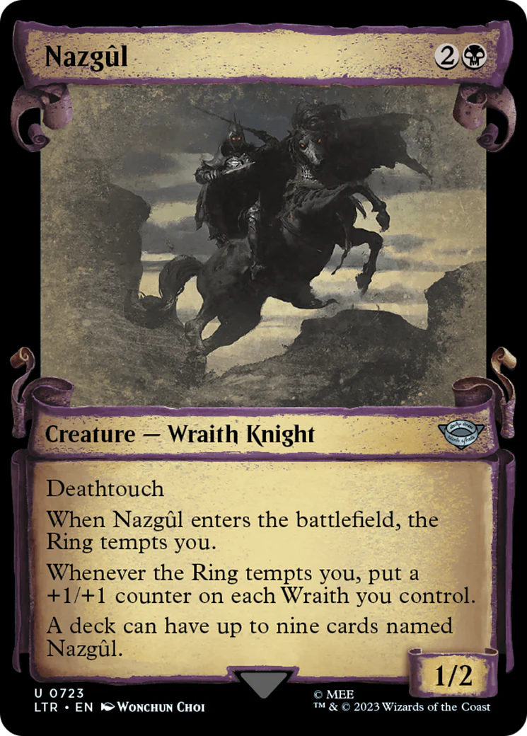 FOIL Nazgul (0723) (Showcase Scrolls) (LTR-723) - The Lord of the Rings: Tales of Middle-earth - Magic The Gathering