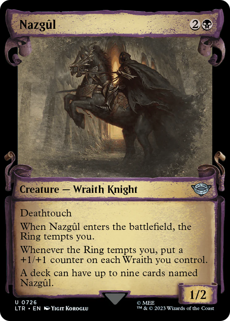 FOIL Nazgul (0726) (Showcase Scrolls) (LTR-726) - The Lord of the Rings: Tales of Middle-earth - Magic The Gathering