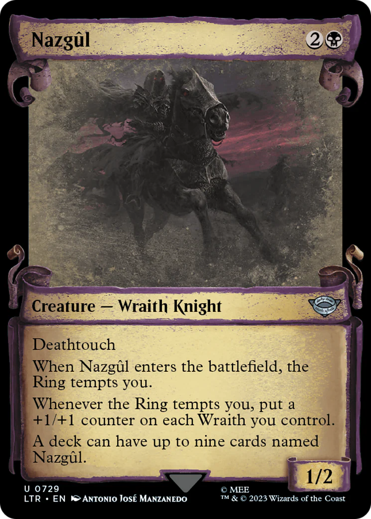 FOIL Nazgul (0729) (Showcase Scrolls) (LTR-729) - The Lord of the Rings: Tales of Middle-earth - Magic The Gathering