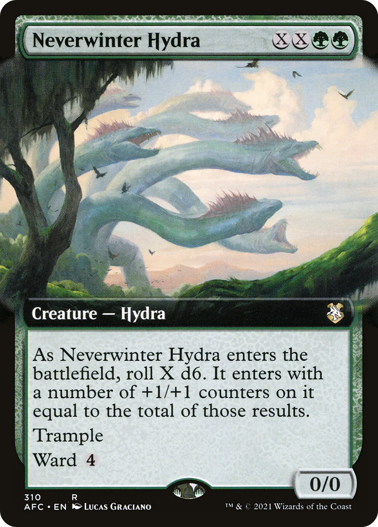 Neverwinter Hydra (Extended Art) (AFC-310) - Forgotten Realms Commander - Magic The Gathering