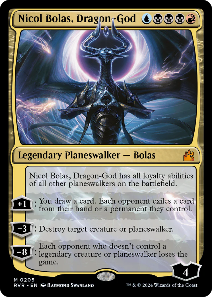 FOIL Nicol Bolas, Dragon-God (RVR-205) - Ravnica Remastered - Magic The Gathering