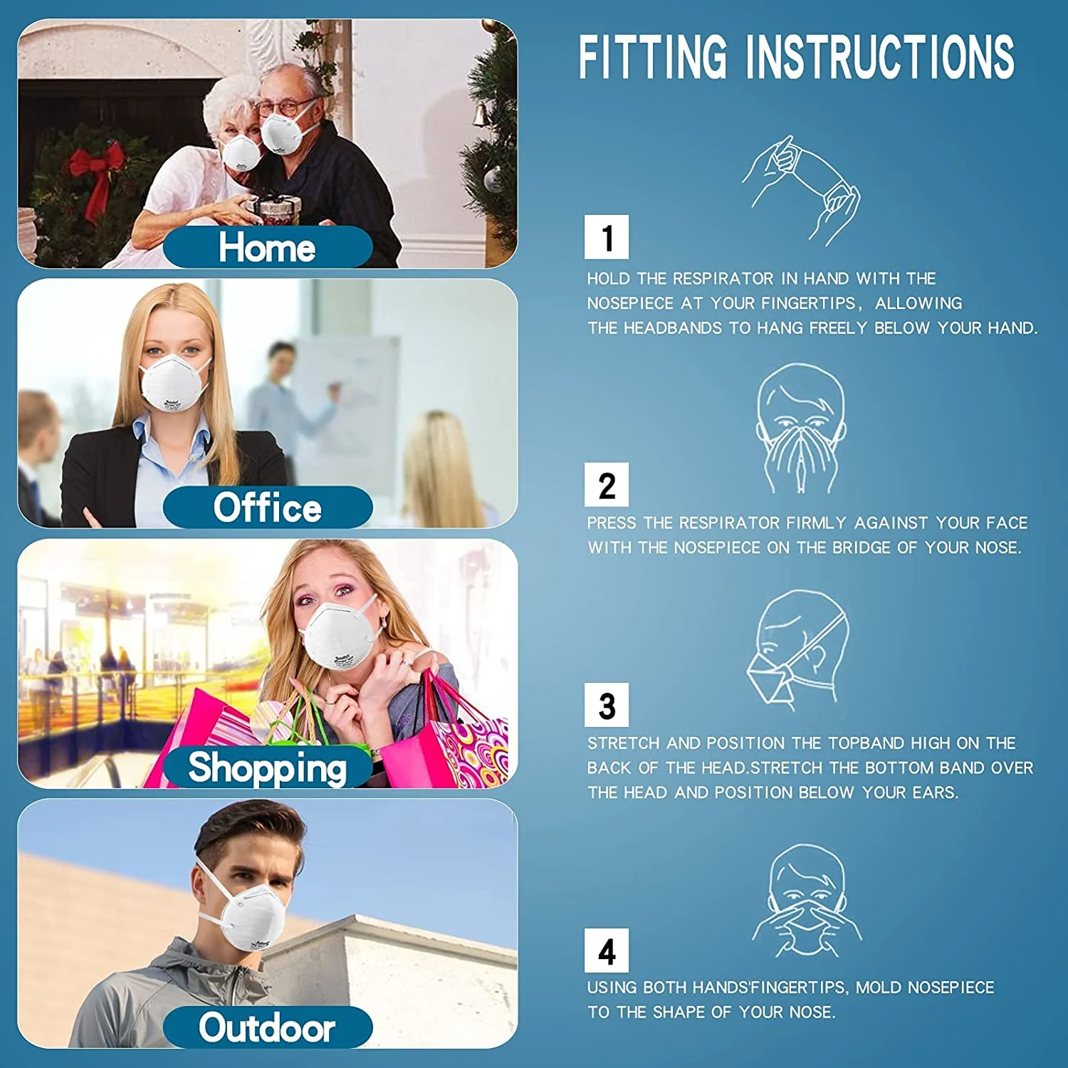 NIOSH N95 Disposable Particulate Respirator 20PC/Box AS/NZS approved dust Mask - Image 5
