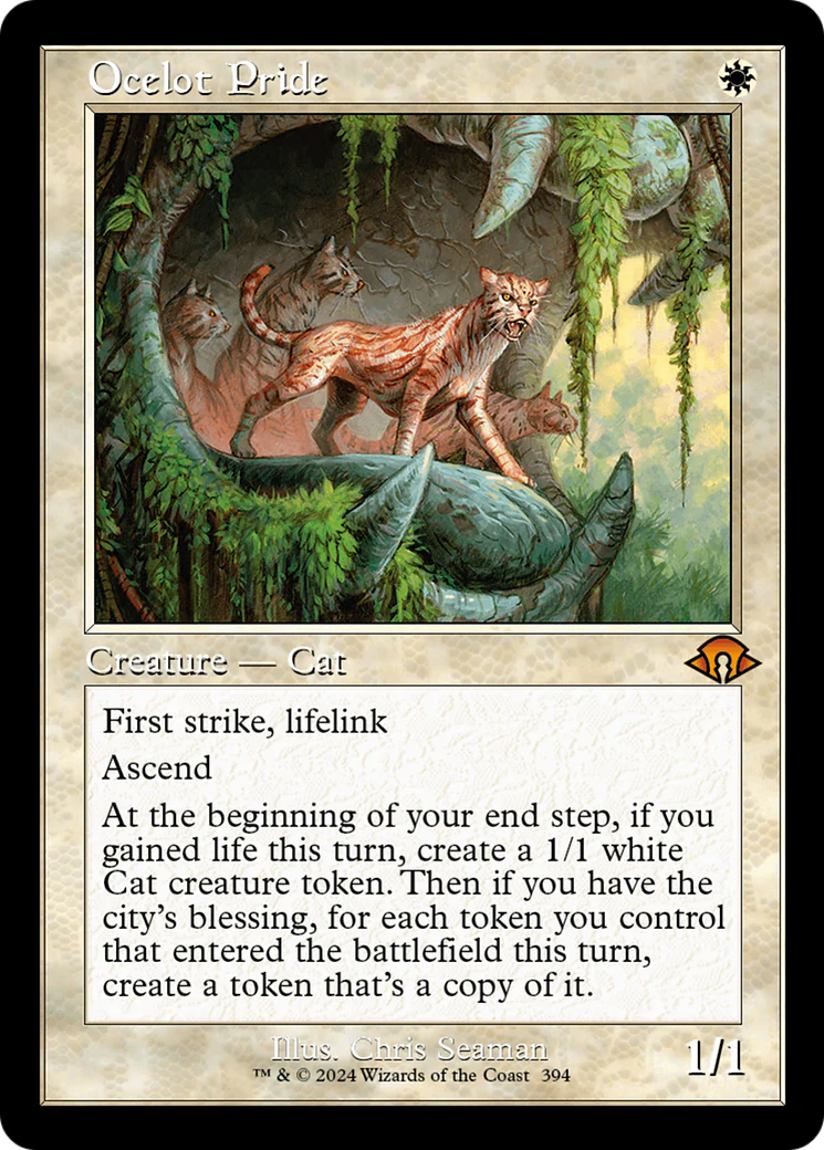 FOIL Ocelot Pride (Retro Frame) (MH3-394) - Modern Horizons 3 - Magic The Gathering