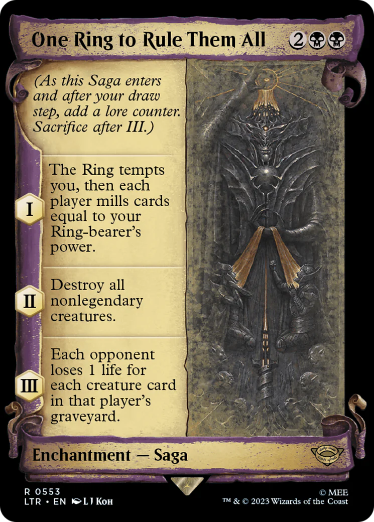 One Ring to Rule Them All (Showcase Scrolls) (LTR-553) - The Lord of the Rings: Tales of Middle-earth - Magic The Gathering