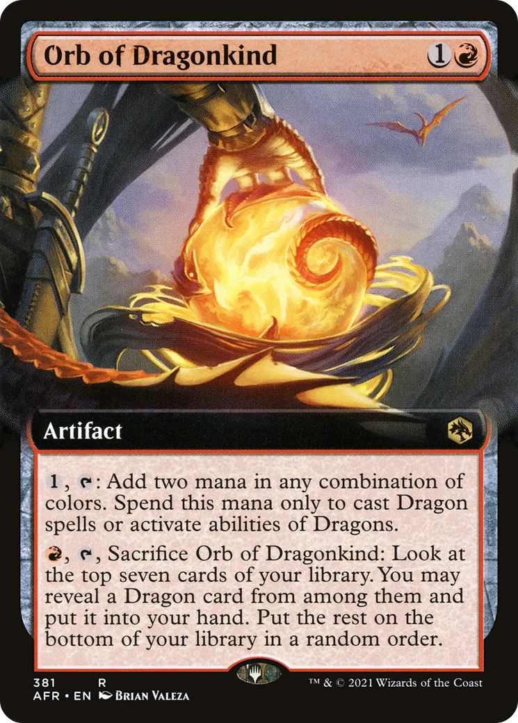 FOIL Orb of Dragonkind (Extended Art) (AFR-381) - Adventures in the Forgotten Realms - Magic The Gathering
