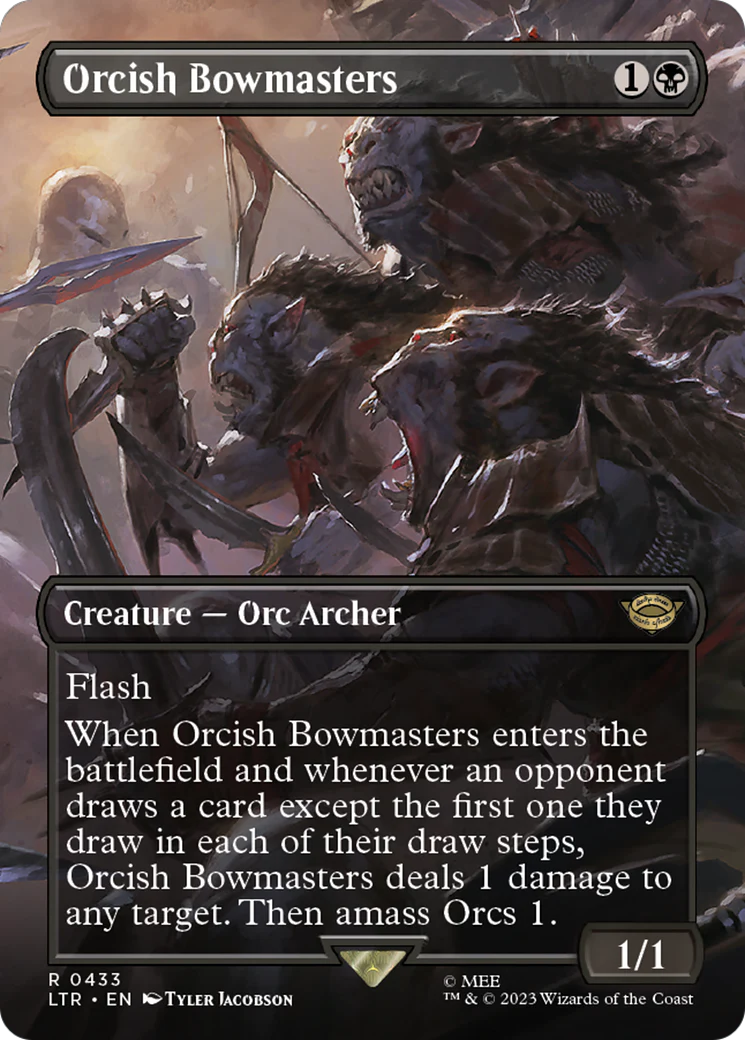Orcish Bowmasters (Borderless) (LTR-433) - The Lord of the Rings: Tales of Middle-earth - Magic The Gathering