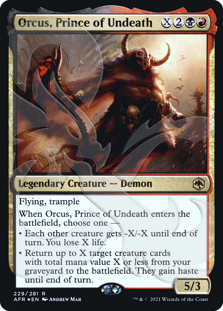 FOIL Orcus, Prince of Undeath (AFR&-229A) - Adventures in the Forgotten Realms Promos - Magic The Gathering