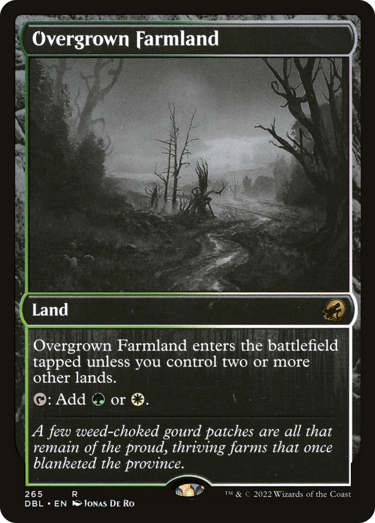 FOIL Overgrown Farmland (DBL-265) - Innistrad: Double Feature - Magic The Gathering