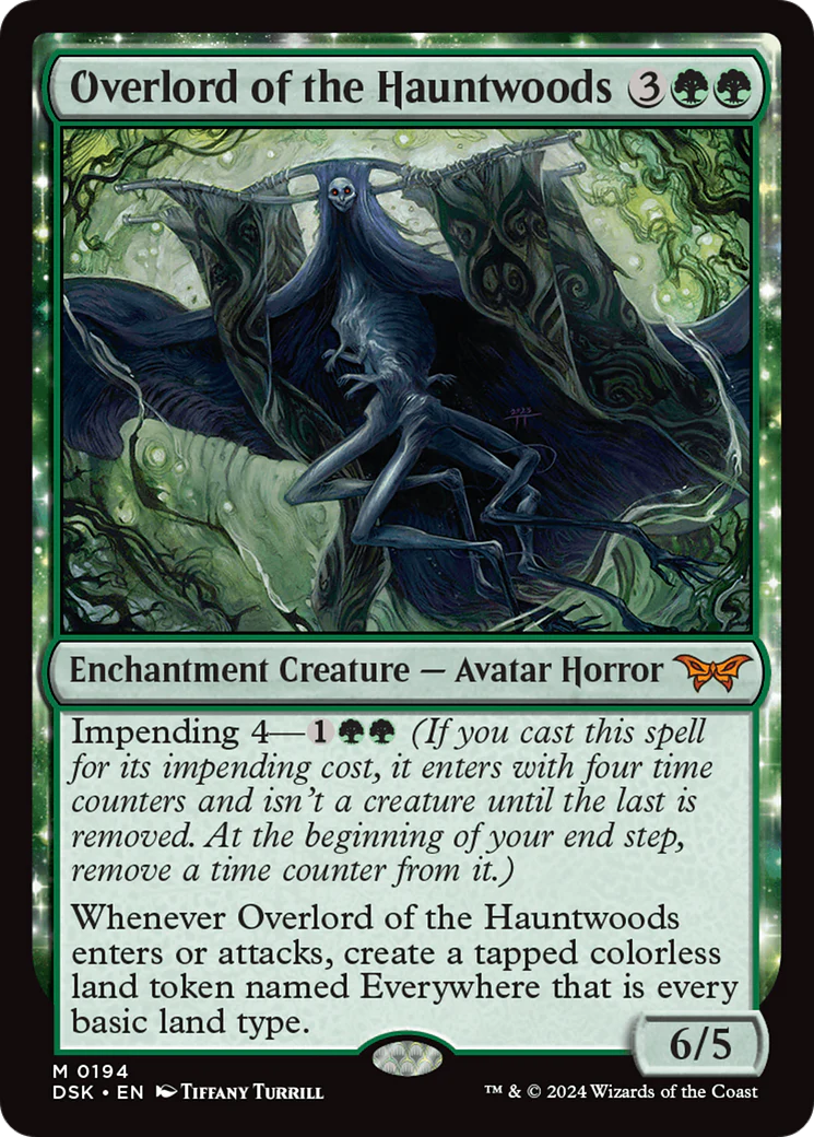 FOIL Overlord of the Hauntwoods (DSK-194) - Duskmourn: House of Horror - Magic The Gathering
