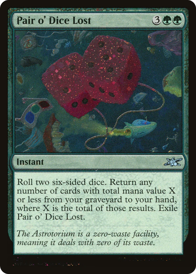 FOIL Pair o' Dice Lost (Galaxy Foil) (UNF-435) - Unfinity - Magic The Gathering