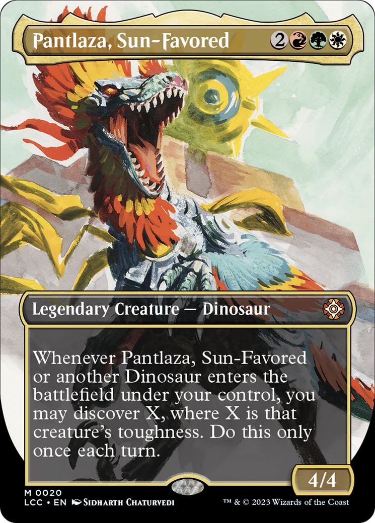 Pantlaza, Sun-Favored (Borderless) (LCC-020) - The Lost Caverns of Ixalan Commander - Magic The Gathering