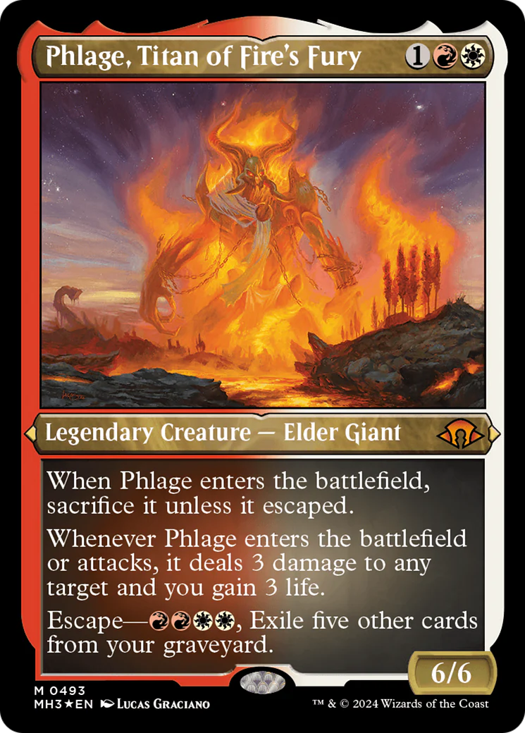 FOIL Phlage, Titan of Fire's Fury (Foil Etched) (MH3-493) - Modern Horizons 3 - Magic The Gathering
