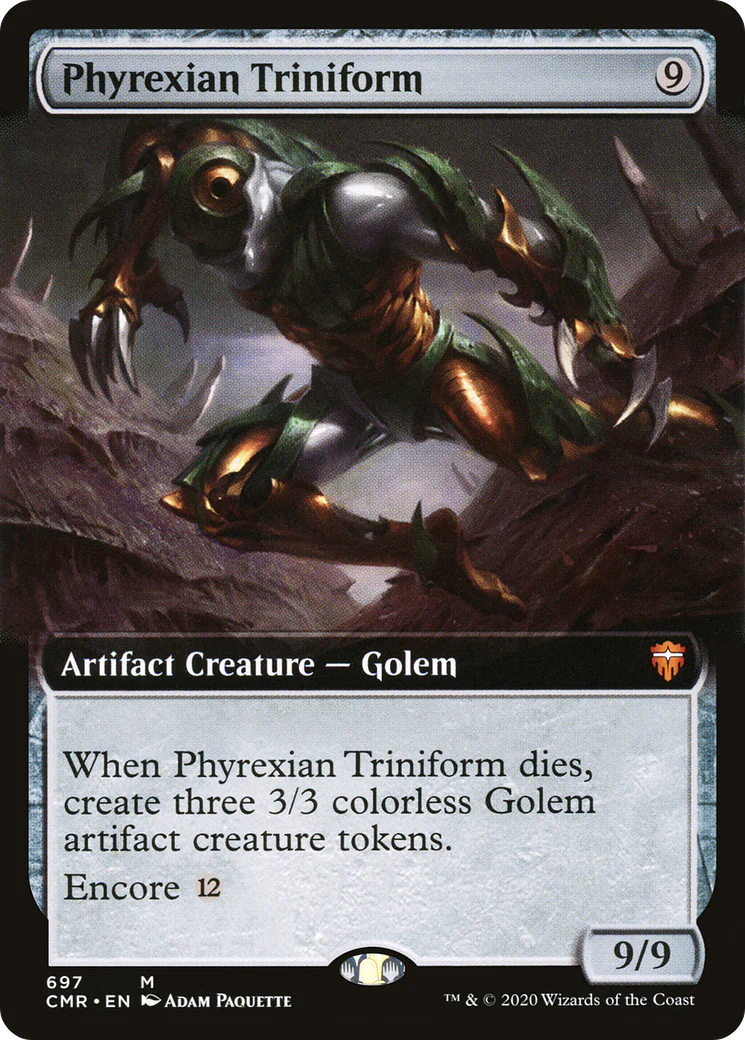FOIL Phyrexian Triniform (Extended Art) (CMR-697) - Commander Legends - Magic The Gathering