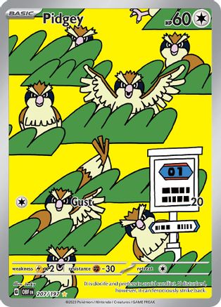 Pidgey - 207/197 (207) [SV03] Pokemon SV03: Obsidian Flames
