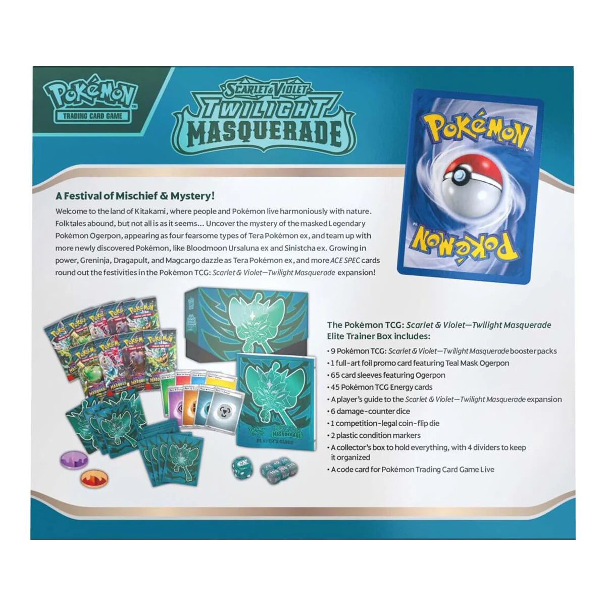 POKEMON TCG Scarlet & Violet Twilight Masquerade Elite Trainer Box - Image 5