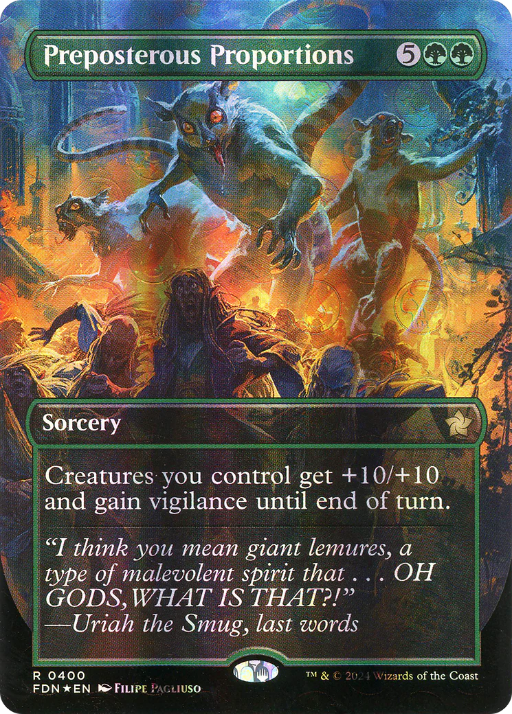 FOIL Preposterous Proportions (FDN-400) - Foundations - Magic The Gathering