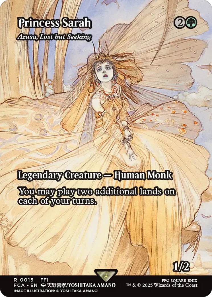 FOIL Princess Sarah - Azusa, Lost but Seeking (Showcase) (FCA-015) - FINAL FANTASY: Through the Ages - Magic The Gathering
