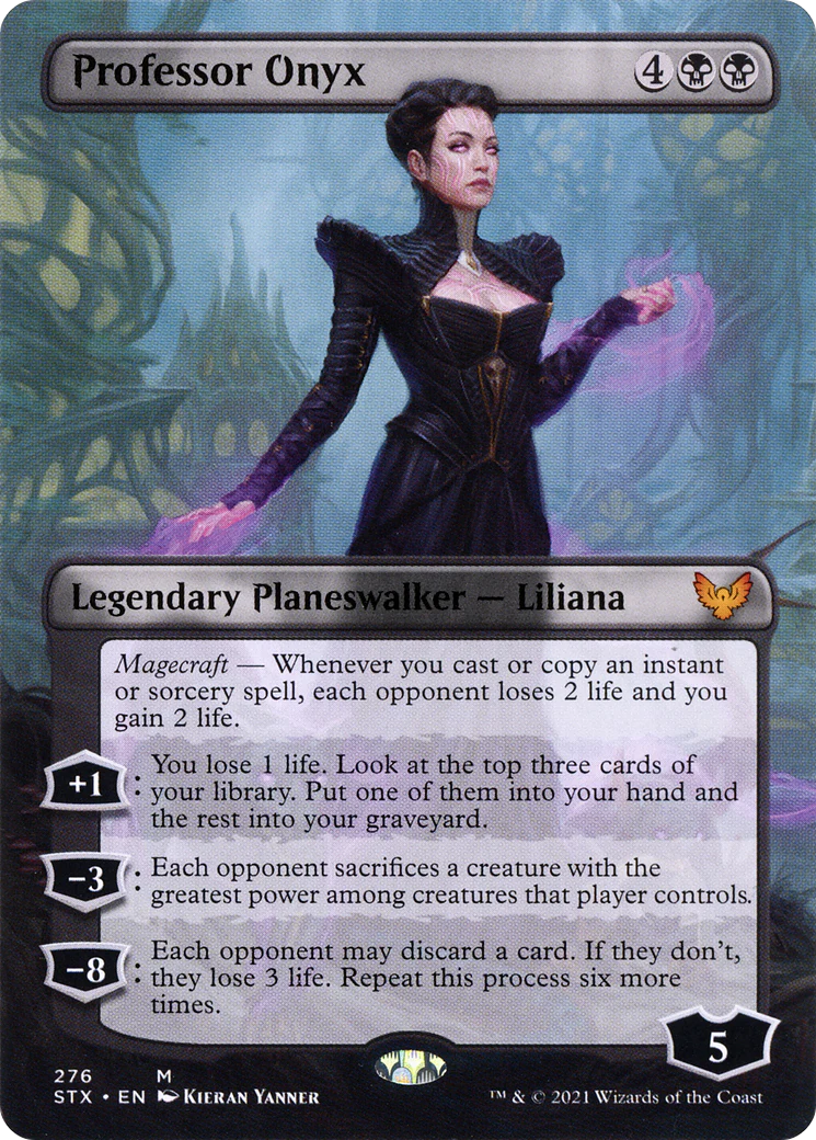 FOIL Professor Onyx (Borderless) (STX-276) - Strixhaven: School of Mages - Magic The Gathering