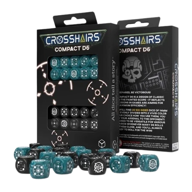 Q Workshop - Crosshairs Compact - Stormy & Black D6 Set