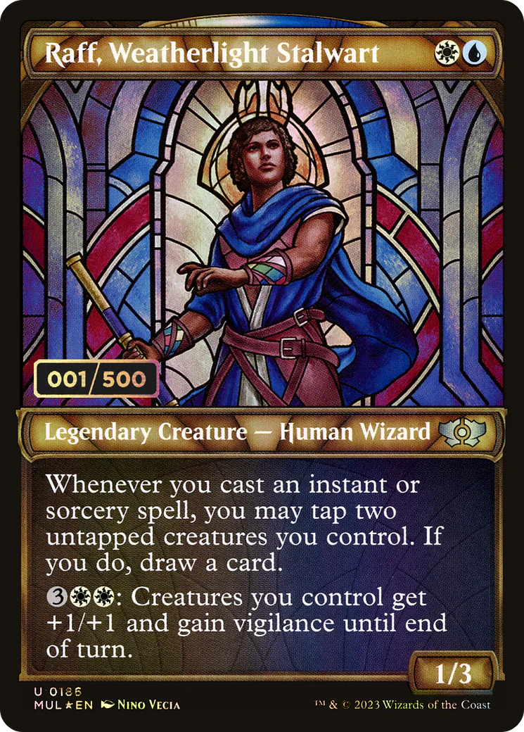 FOIL Raff, Weatherlight Stalwart (Serial Numbered) (MUL-186Z) - Multiverse Legends - Magic The Gathering