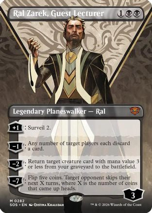 Ral Zarek, Guest Lecturer (Borderless) (SOS-282) - Secrets of Strixhaven - Magic The Gathering