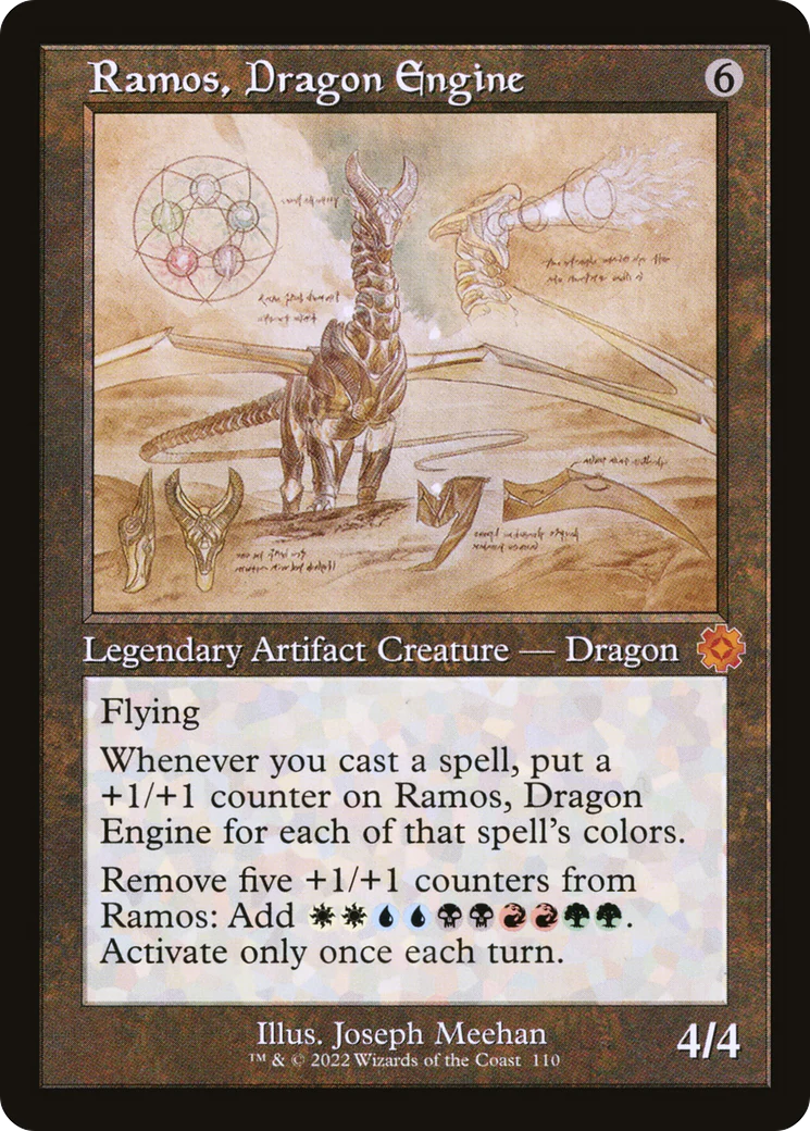 FOIL Ramos, Dragon Engine (Schematic) (BRR-110) - The Brothers' War Retro Artifacts - Magic The Gathering